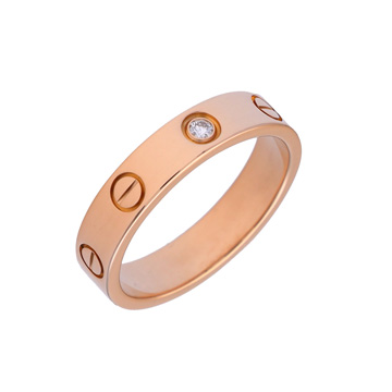 カルティエ ミニラブリング #50 1PD ピンク K18ピンクゴールド PG レディース ジュエリー 【中古】【jewelry】