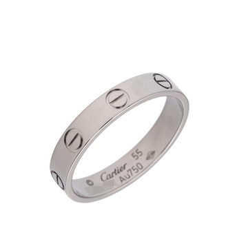 カルティエ ミニラブリング #55 シルバー K18ホワイトゴールド WG ユニセックス ジュエリー 【中古】【jewelry】