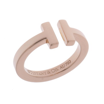 ティファニー Tスクエア リング K18ピンクゴールド PG レディース ジュエリー 【中古】【jewelry】