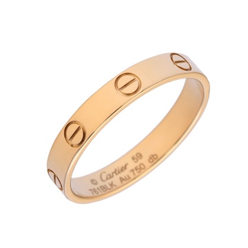 カルティエ ミニラブリング #59 イエロー K18イエローゴールド YG レディース ジュエリー 【中古】【jewelry】