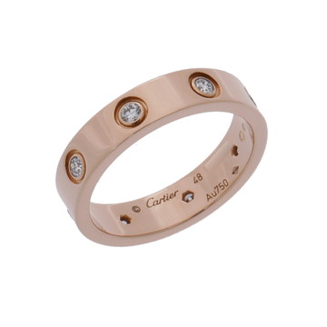 カルティエ ミニラブリング #48 8PD ゴールド K18ピンクゴールド PG レディース ジュエリー 【中古】【jewelry】