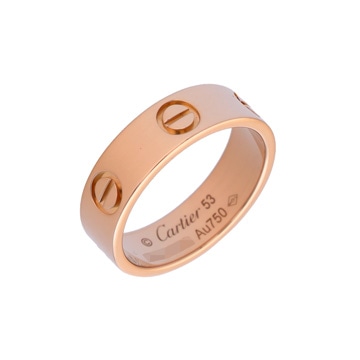 カルティエ ラブリング #53 ピンク K18ピンクゴールド PG レディース ジュエリー 【中古】【jewelry】