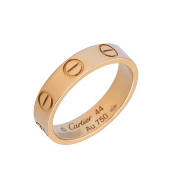 カルティエ ミニラブリング #44 イエロー K18イエローゴールド YG レディース ジュエリー 【中古】【jewelry】