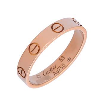 カルティエ ミニラブリング #53 ピンク K18ピンクゴールド PG レディース ジュエリー 【中古】【jewelry】