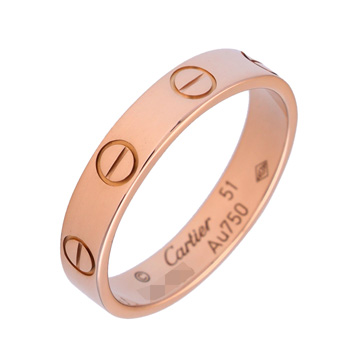 カルティエ ミニラブリング #51 ピンク K18ピンクゴールド PG レディース ジュエリー 【中古】【jewelry】