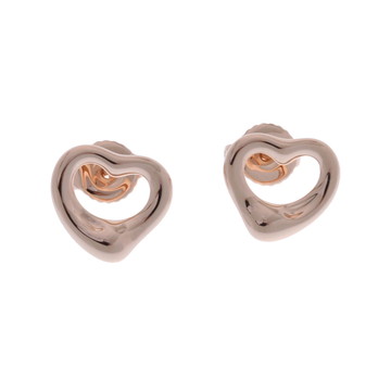 ティファニー オープンハート ピアス 11MM ゴールド K18ピンクゴールド PG レディース ジュエリー 【中古】【jewelry】