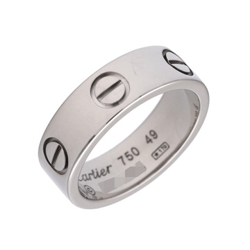 カルティエ ラブリング #49 シルバー K18ホワイトゴールド WG レディース ジュエリー 【中古】【jewelry】