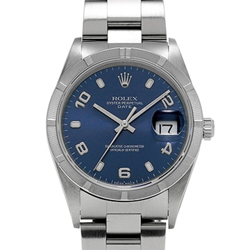 ロレックス オイスターパーペチュアル デイト 15210 ブルー メンズ 時計 【中古】【wristwatch】