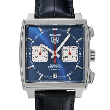 タグ ホイヤー モナコ キャリバー12 クロノグラフ CAW2111.FC6183 ブルー/シルバー メンズ 時計 【中古】【wristwatch】