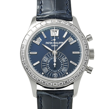 パテック フィリップ コンプリケーション アニュアルカレンダー クロノグラフ 5961P-001 ブルー/ダイヤモンド メンズ 時計 【中古】【wristwatch】