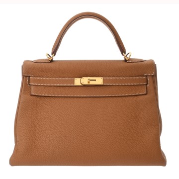 エルメス ケリー 32 内縫い ゴールド トリヨンクレマンス レディース バッグ 【中古】【bag】