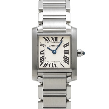 カルティエ タンクフランセーズ SM W51008Q3 シルバー レディース 時計 【中古】【wristwatch】