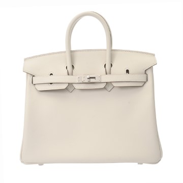 エルメス バーキン 25 ニューホワイト ヴォースイフト レディース バッグ 【新品】【bag】