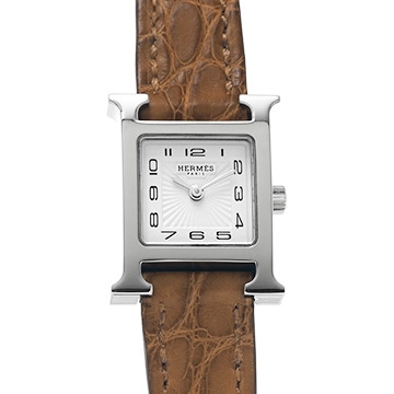 エルメス Hウォッチ ミニ HH1.110 ホワイト レディース 時計 【中古】【wristwatch】