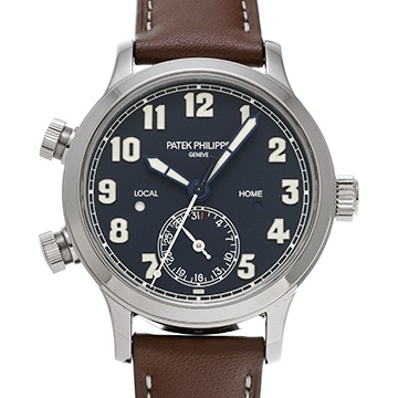 パテック フィリップ カラトラバ パイロット トラベルタイム 7234G-001 ブルー レディース 時計 【中古】【wristwatch】