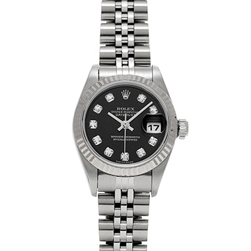ロレックス デイトジャスト 79174G ブラック/ダイヤモンド レディース 時計 【中古】【wristwatch】