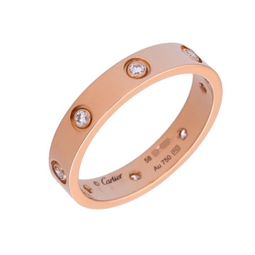 カルティエ ミニラブリング #58 8PD ピンク K18ピンクゴールド PG レディース ジュエリー 【中古】【jewelry】