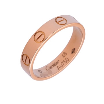 カルティエ ミニラブリング #48 イエロー K18イエローゴールド YG レディース ジュエリー 【中古】【jewelry】