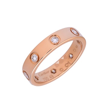 カルティエ ミニラブリング #49 8PD ピンク K18ピンクゴールド PG レディース ジュエリー 【中古】【jewelry】