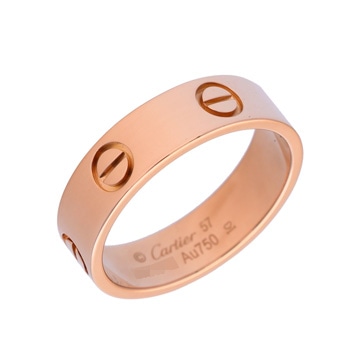 カルティエ ラブリング #57 ピンク K18ピンクゴールド PG ユニセックス ジュエリー 【中古】【jewelry】