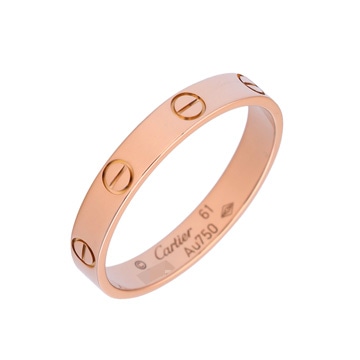 カルティエ ミニラブリング #61 ピンク K18ピンクゴールド PG レディース ジュエリー 【中古】【jewelry】