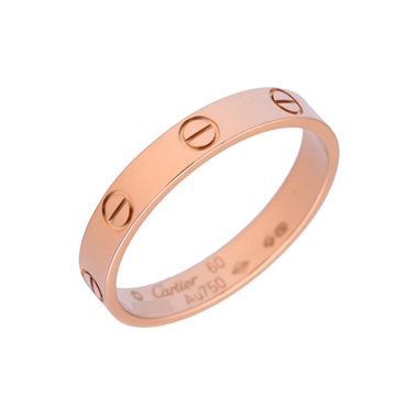 カルティエ ミニラブリング #60 ピンク K18ピンクゴールド PG レディース ジュエリー 【中古】【jewelry】