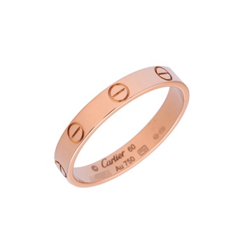 カルティエ ミニラブリング #60 ピンク K18ピンクゴールド PG レディース ジュエリー 【中古】【jewelry】