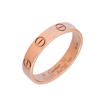 カルティエ ミニラブリング #52 ピンク K18ピンクゴールド PG レディース ジュエリー 【中古】【jewelry】