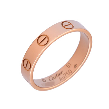 カルティエ ミニラブリング #51 ピンク K18ピンクゴールド PG レディース ジュエリー 【中古】【jewelry】