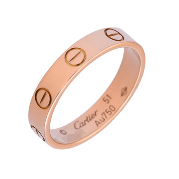 カルティエ ミニラブリング #51 ピンク K18ピンクゴールド PG レディース ジュエリー 【中古】【jewelry】