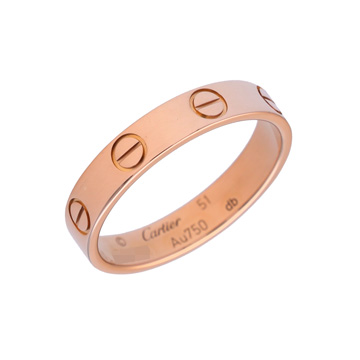 カルティエ ミニラブリング #51 ピンク K18ピンクゴールド PG レディース ジュエリー 【中古】【jewelry】