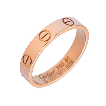 カルティエ ミニラブリング #51 ピンク K18ピンクゴールド PG レディース ジュエリー 【中古】【jewelry】