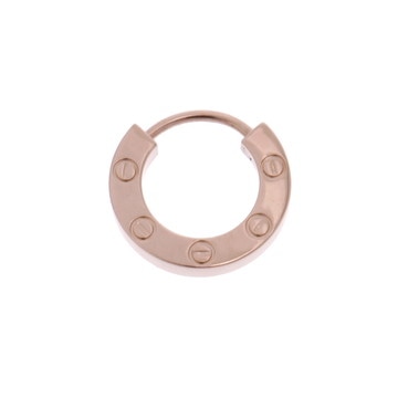 カルティエ ラブフープ シングル ピアス ゴールド K18ピンクゴールド PG レディース ジュエリー 【中古】【jewelry】