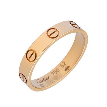 カルティエ ミニラブリング #52 イエロー K18イエローゴールド YG レディース ジュエリー 【中古】【jewelry】
