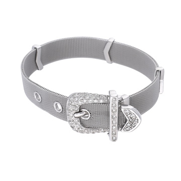 ルカカラーティ メッシュベルトデザイン ブレスレット D1.10ct シルバー K18ホワイトゴールド WG ユニセックス ジュエリー 【中古】【jewelry】