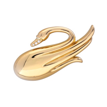 タサキ スワンモチーフ ブローチ イエロー K18イエローゴールド YG レディース ジュエリー 【中古】【jewelry】
