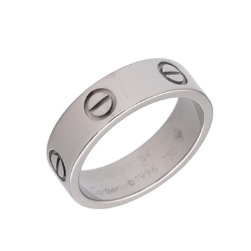 カルティエ ラブリング #54 シルバー K18ホワイトゴールド WG ユニセックス ジュエリー 【中古】【jewelry】