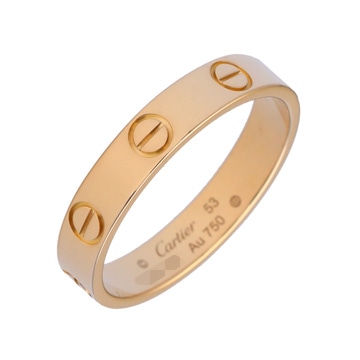 カルティエ ミニラブリング #53 イエロー K18イエローゴールド YG レディース ジュエリー 【中古】【jewelry】