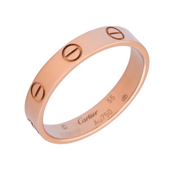 カルティエ ミニラブリング #55 ピンク K18ピンクゴールド PG レディース ジュエリー 【中古】【jewelry】