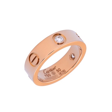 カルティエ ラブリング #50　3PD ピンク K18ピンクゴールド PG レディース ジュエリー 【中古】【jewelry】