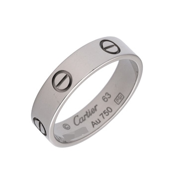 カルティエ ラブリング #63 シルバー K18ホワイトゴールド WG ユニセックス ジュエリー 【中古】【jewelry】