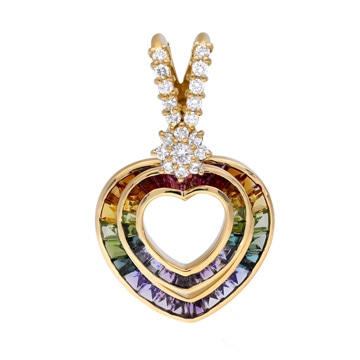 ウォルサム ハートスウィング ペンダントトップ イエロー K18イエローゴールド YG レディース ジュエリー 【中古】【jewelry】
