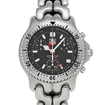 タグ ホイヤー セル プロフェッショナル CG1110.BA0473 ブラック メンズ 時計 【中古】【wristwatch】