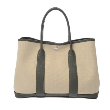エルメス ガーデンパーティ TPM ベトン/グリメイヤー トワルアッシュ/ネゴンダ レディース バッグ 【中古】【bag】