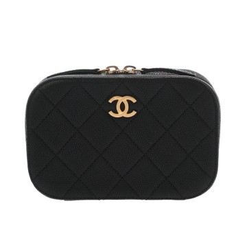 シャネル マトラッセ ベルトバッグ ブラック キャビアスキン レディース バッグ 【中古】【bag】