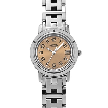 エルメス クリッパー CL4.210 ピンク レディース 時計 【中古】【wristwatch】