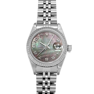 ロレックス デイトジャスト 79174NA ブラックシェル レディース 時計 【中古】【wristwatch】