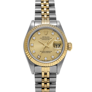 ロレックス デイトジャスト 69173G シャンパン/ダイヤモンド レディース 時計 【中古】【wristwatch】