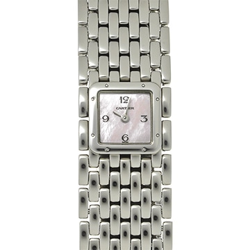 カルティエ パンテール リュバン W61003T9 ピンクシェル レディース 時計 【中古】【wristwatch】