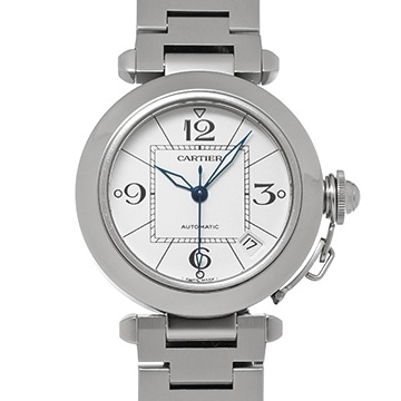 カルティエ パシャC W31074M7 ホワイト ユニセックス 時計 【中古】【wristwatch】